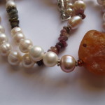 Pearl-Tourmaline-Canelian-Long- Necklace