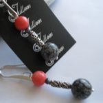 Coral-and-Obsidian-Earring-Silver-Julleen