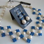 Blue Agate and Pearl Set