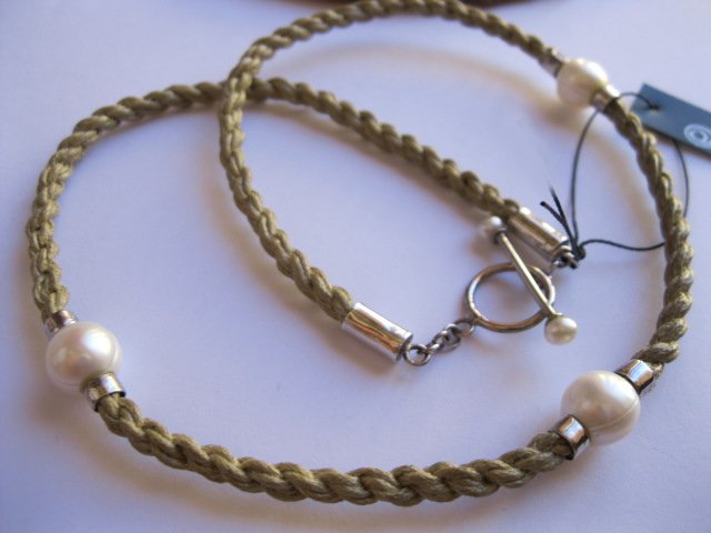 3 Pearl Rope Necklace in Sterling Silver – Beach Theme
