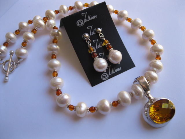 Another Happy Customer of a commissioned Pearl Jewellery Set